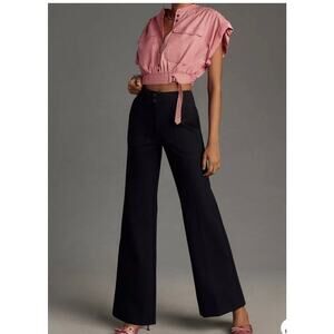 Anthropologie Maeve The Naomi Ponte Wide-Leg Flare Pants